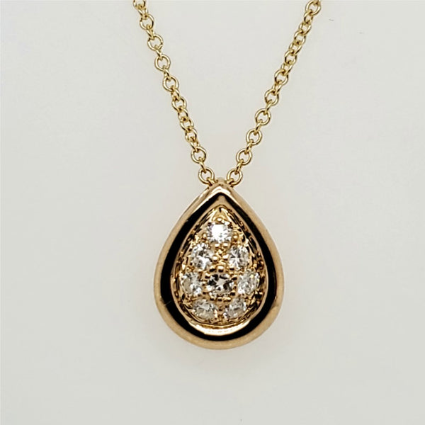 18kt Yellow Gold and Diamond Pendant Necklace