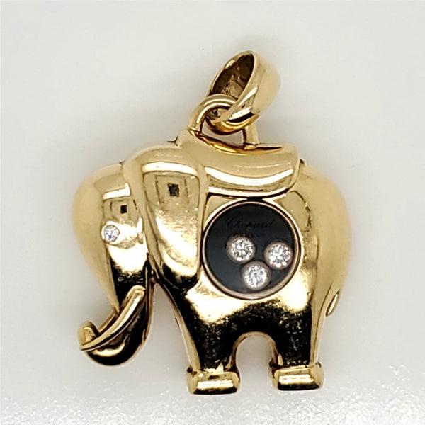 Chopard 18kt Yellow Gold and Diamond Elephant Pendant