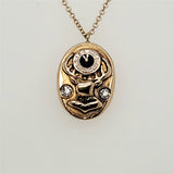 Antique 14kt Yellow Gold and Diamond Elks Lodge Pendant