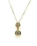 14kt Yellow Gold 0.44 Ctw Diamond Drop Pendant Necklace