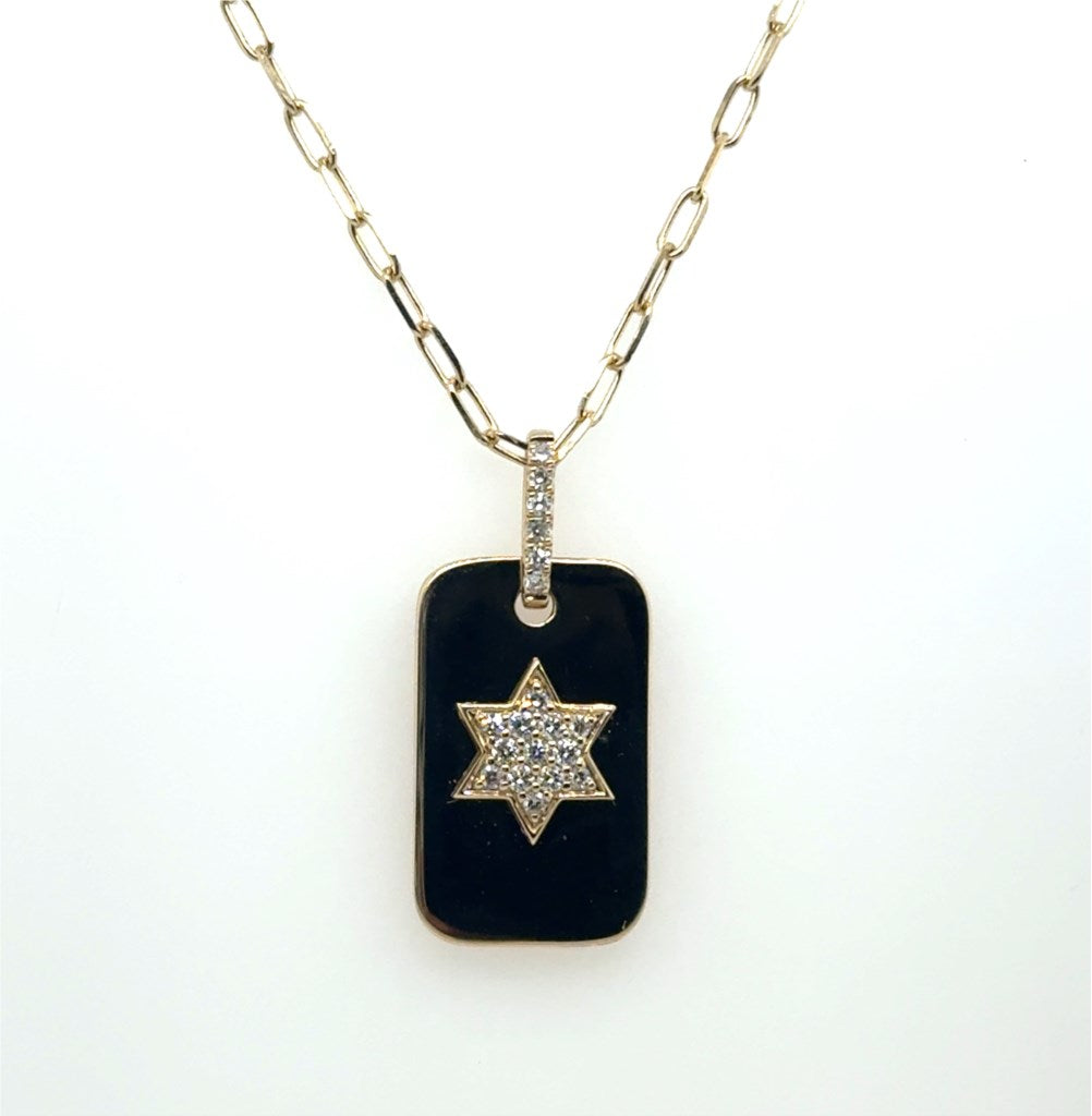 14kt Yellow Gold 0.19 Ctw Diamond Star Pendant/Necklace