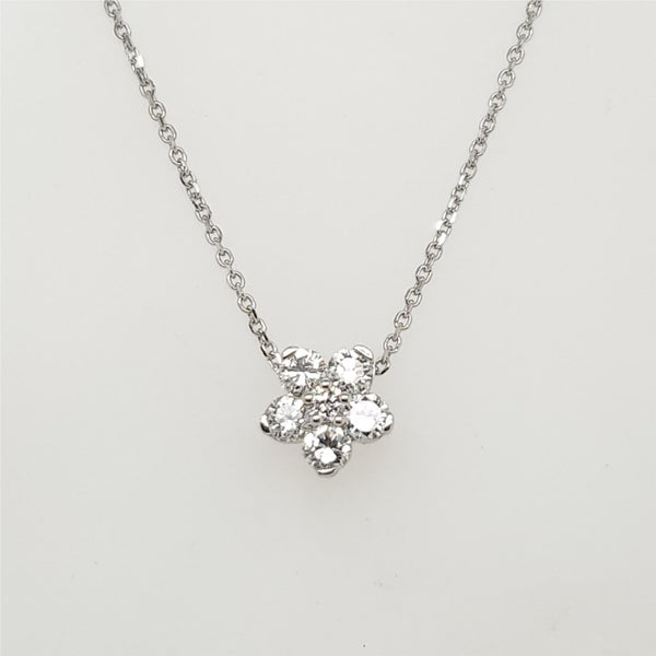 14kt White Gold Diamond Pendant Necklace