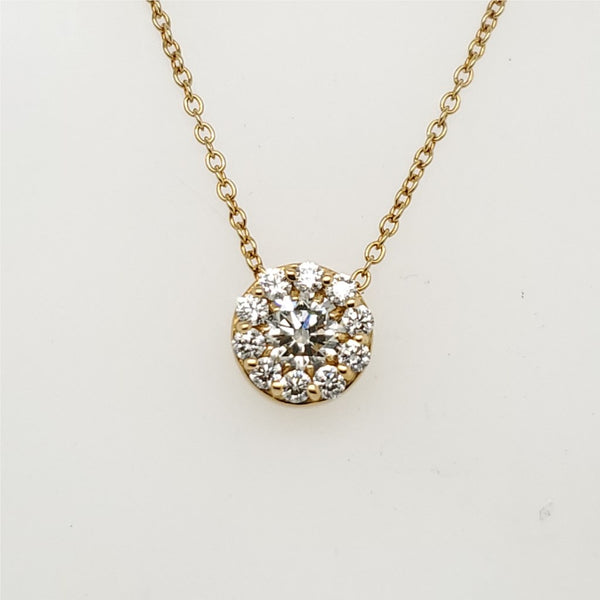 Pre-owned 18kt Yellow Gold Hearts on Fire Fulfillment Drean Diamond Pendant