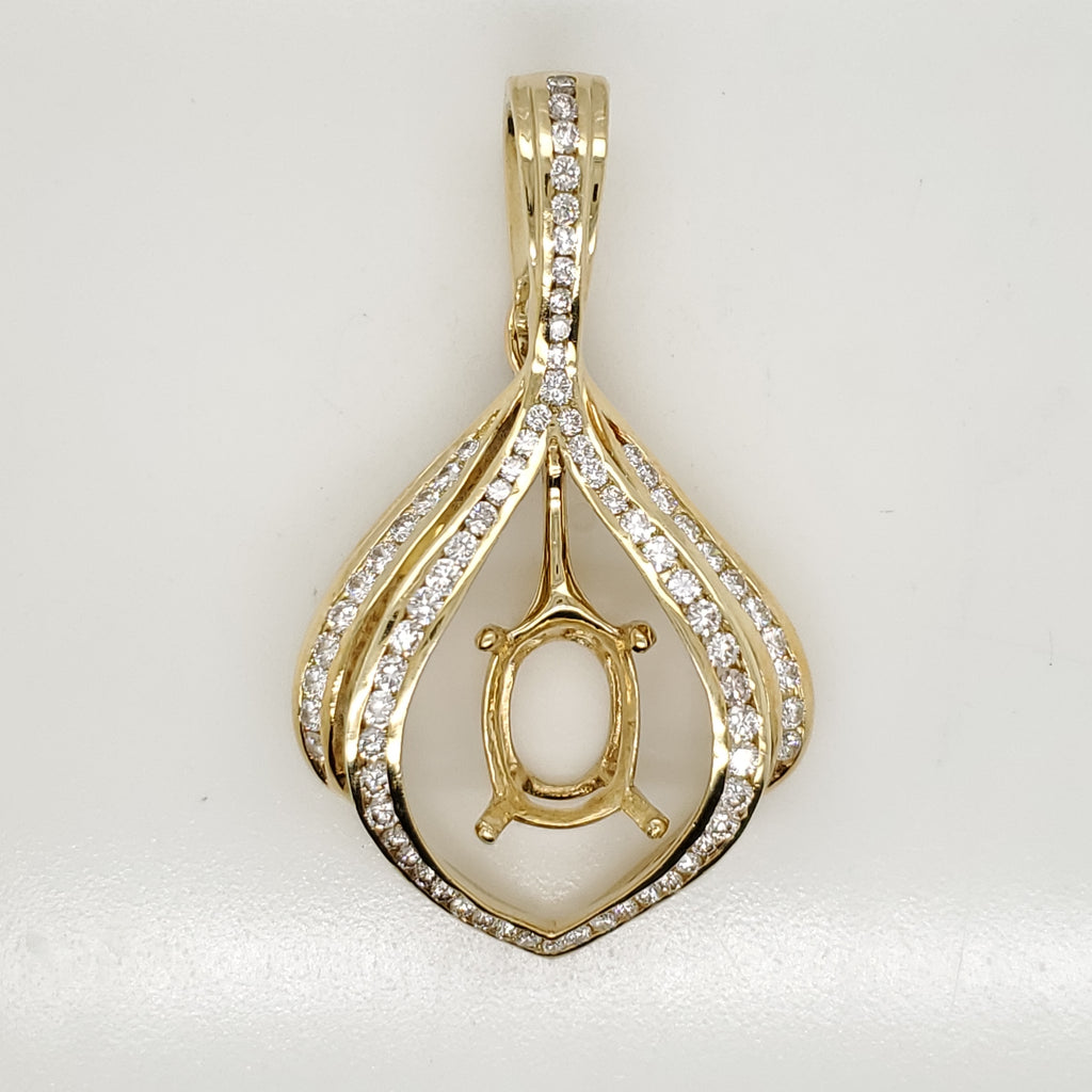 18kt Yellow Gold and Diamond Pendant Mounting