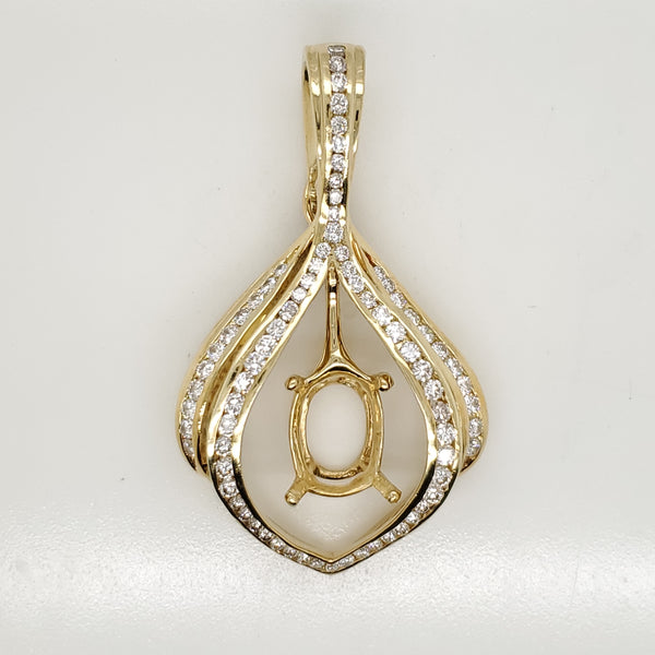 18kt Yellow Gold and Diamond Pendant Mounting