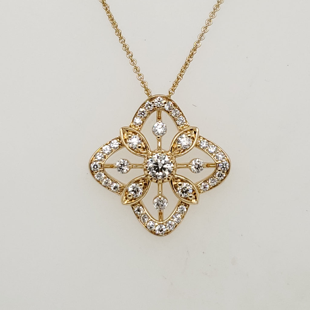 18kt Yellow Gold Diamond Pendant