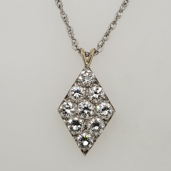 14kt White Gold Diamond Pendant Necklace