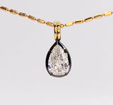 18K Yellow Gold and Black Rhodium Diamond Pendant