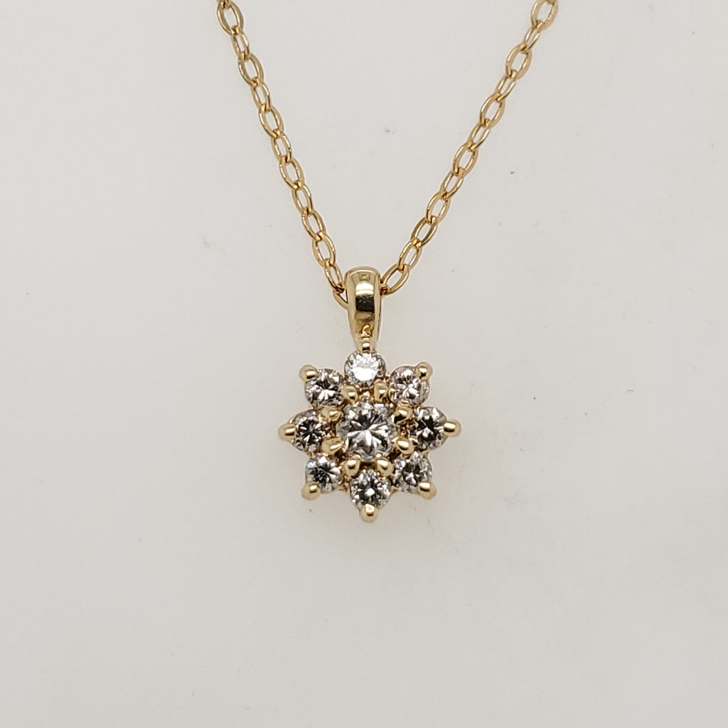 14kt Yellow Gold Diamond Pendant