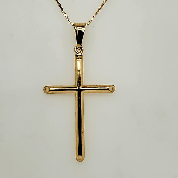 Vintage 18kt Yellow Gold Cross Necklace