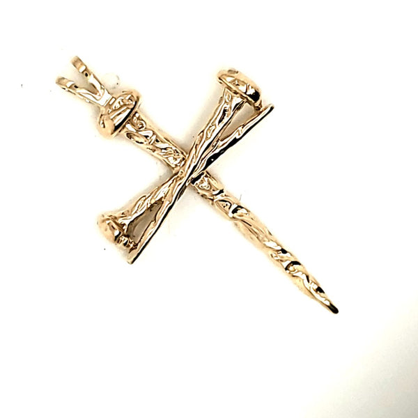 14kt Yellow Gold Nail Cross