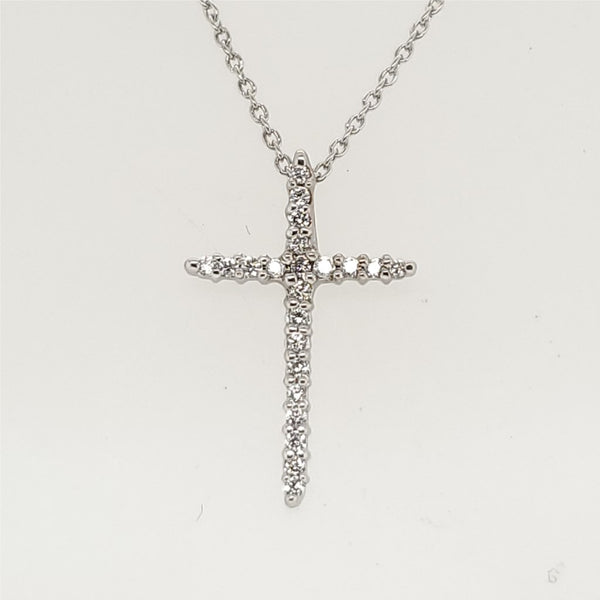 Roberto Coin 18kt White Gold and Diamond Cross Pendant