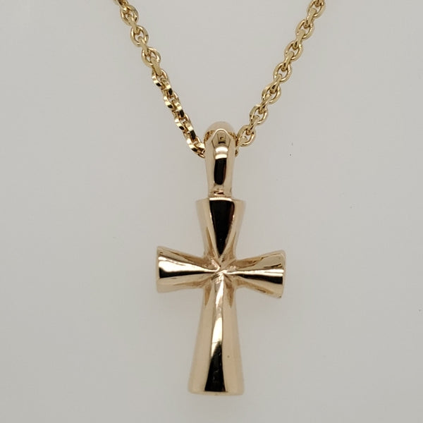 Vintage James Avery 14Kt Yellow Gold Cross on Chain