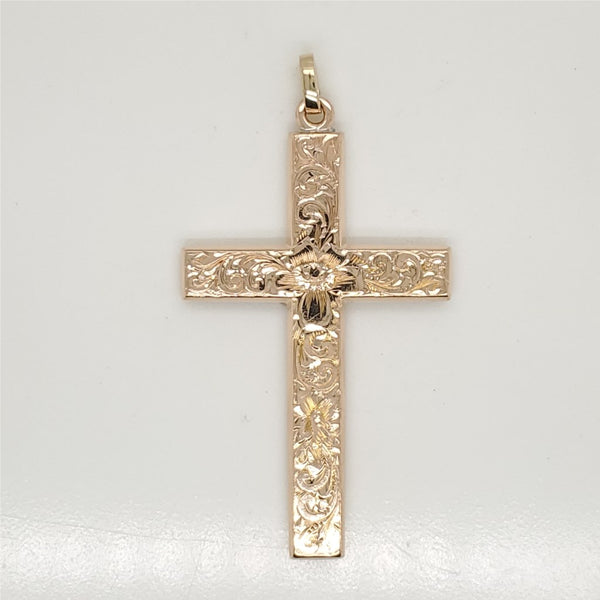 Antique Victorian 10kt Yellow Gold Gold Cross Pendant