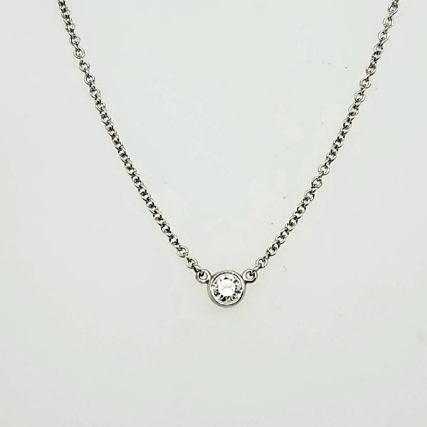 Pre-owned Tiffany & Co Platinum and Diamond Necklace