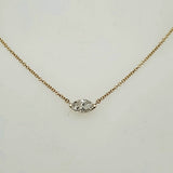 .66 Carat Marquise Cut Diamond East West Pendant in 14Kt Yellow Gold
