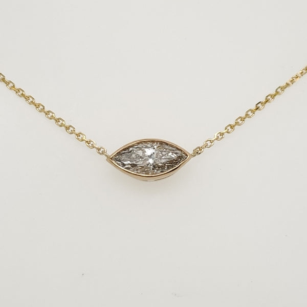.94 Carat Marquise Diamond Necklace