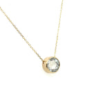1.28 Carat Rose Cut G.I.A. Diamond Solitaire Pendant in 14Kt Yellow Gold
