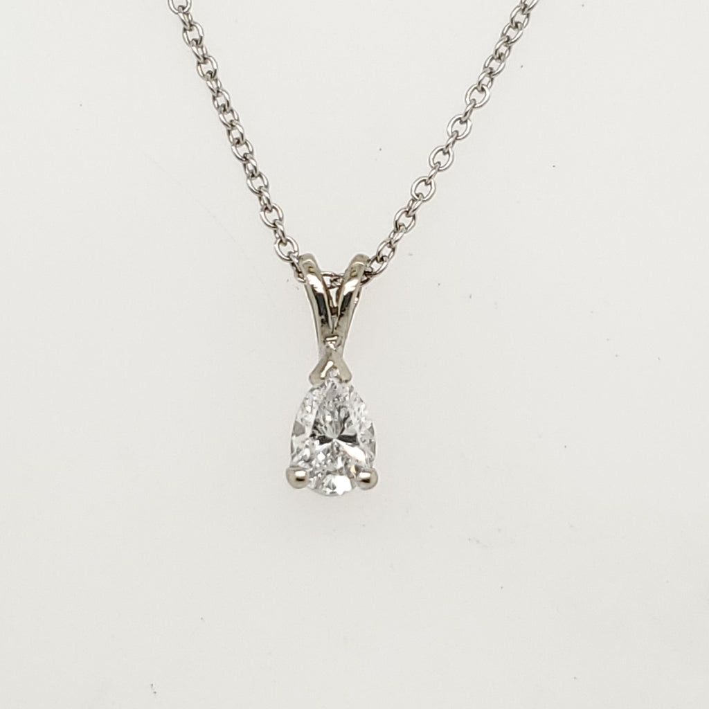 .33 Carat Pear Shaped Diamond Solitaire Pendant