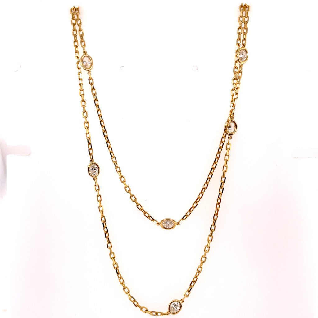 14kt Yellow Gold Diamonds By The Yard Necklace