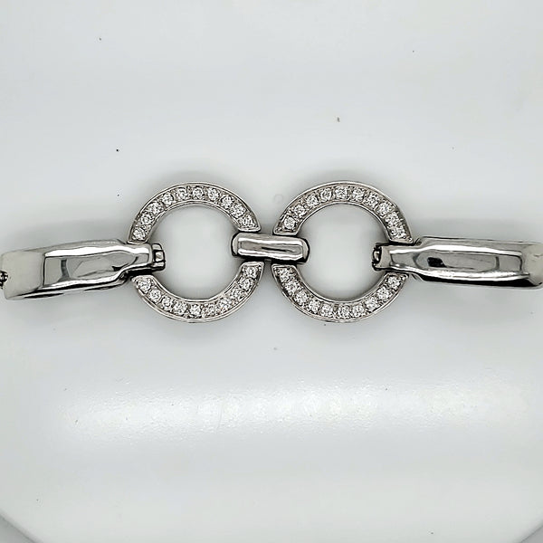 18kt White gold and Diamond Necklace Clasp/Enhancer