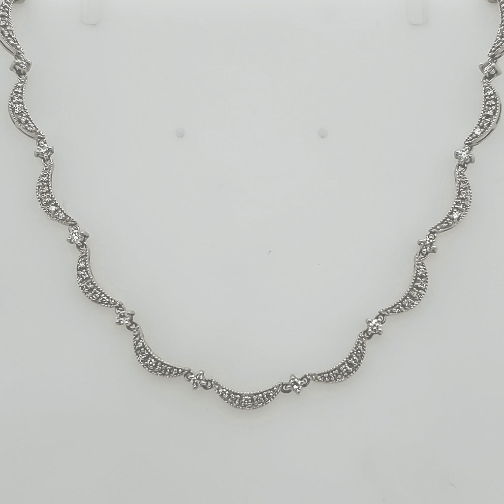 Effy 14kt White Gold and Diamond Necklace