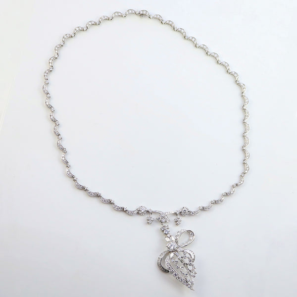 Platinum and Diamond Neckalce