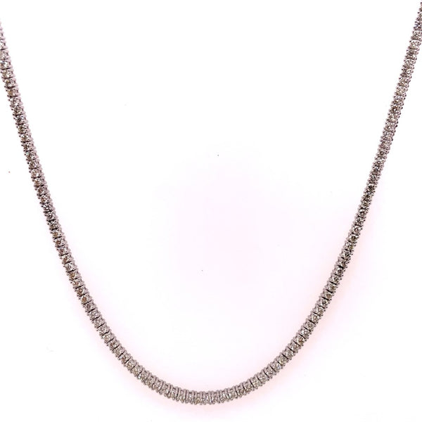 14kt White Gold 17"" Diamond Tennis Necklace