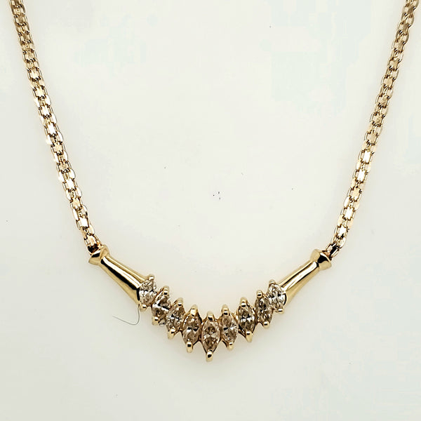 14kt Yellow gold Diamond Necklace
