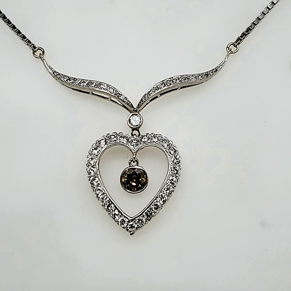 14/18kt White Gold and Diamond Necklace