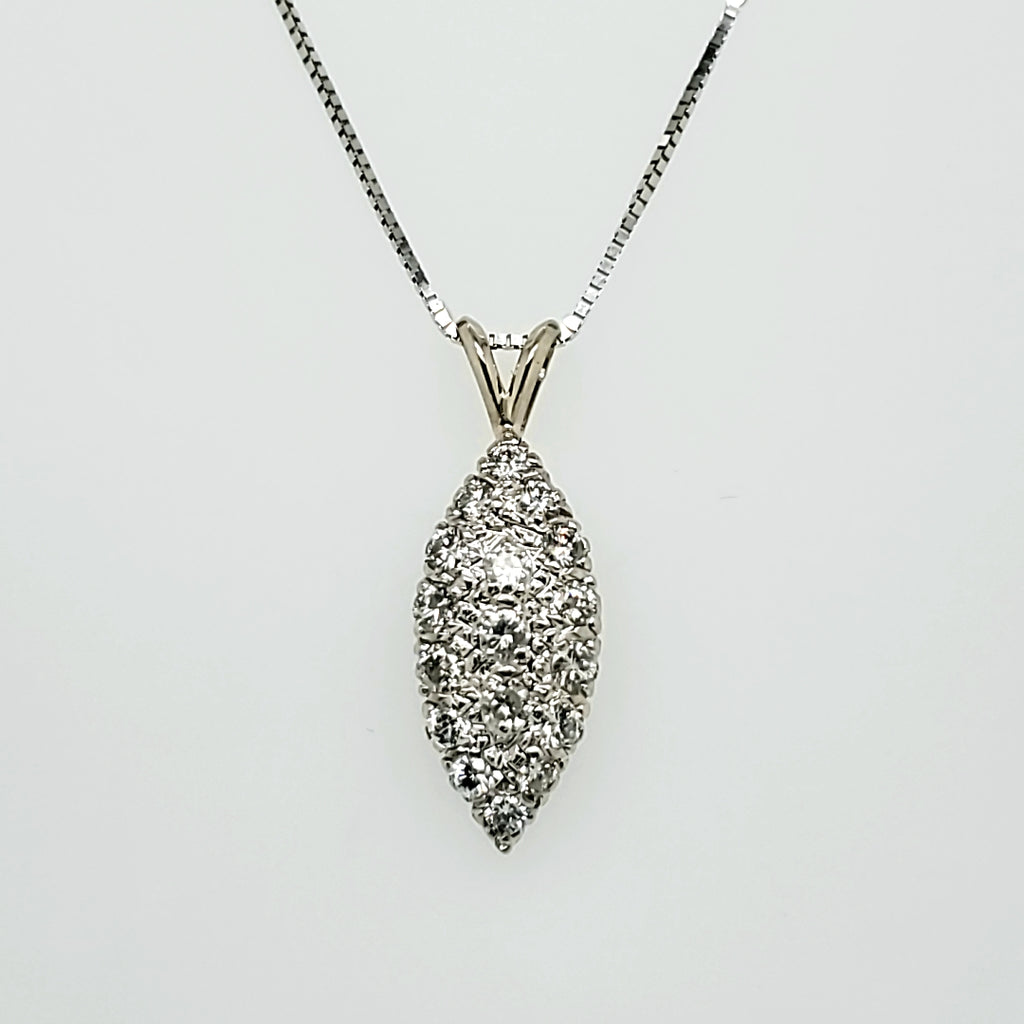 Vintage Novette Shaped Diamond Pendant