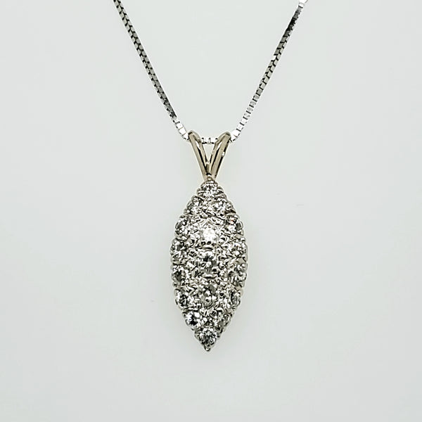 Vintage Novette Shaped Diamond Pendant