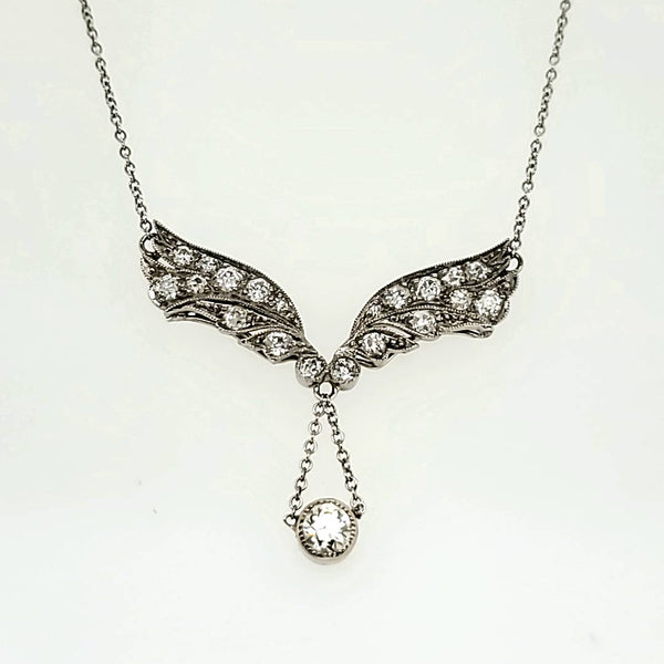 Art Deco 18kt White Gold and Diamond Necklace
