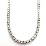 14kt White Gold 15 Ctw Diamond Tennis Necklace 17 1/4""