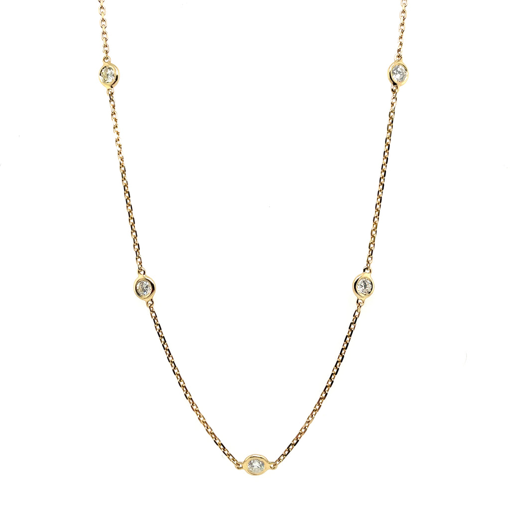 14Kt Yellow Gold 0.48Ctw Diamonds By The Yard Necklace