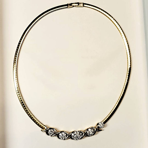 Jabel 14 and 18kt Yellow Gold Diamond Necklace