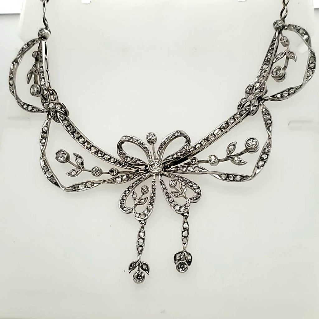 Edwardian Belle Epoch 18kt White Gold and Diamond Necklace