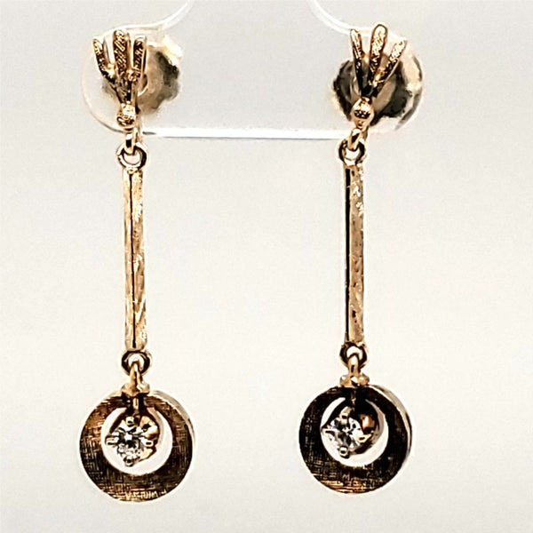 Vintage 14kt YellowGold Diamond Earrings