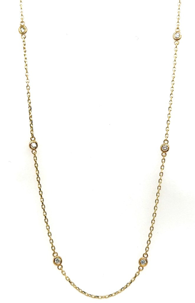 14kt Yellow Gold 0.40Ctw Diamonds By The Yard Necklace