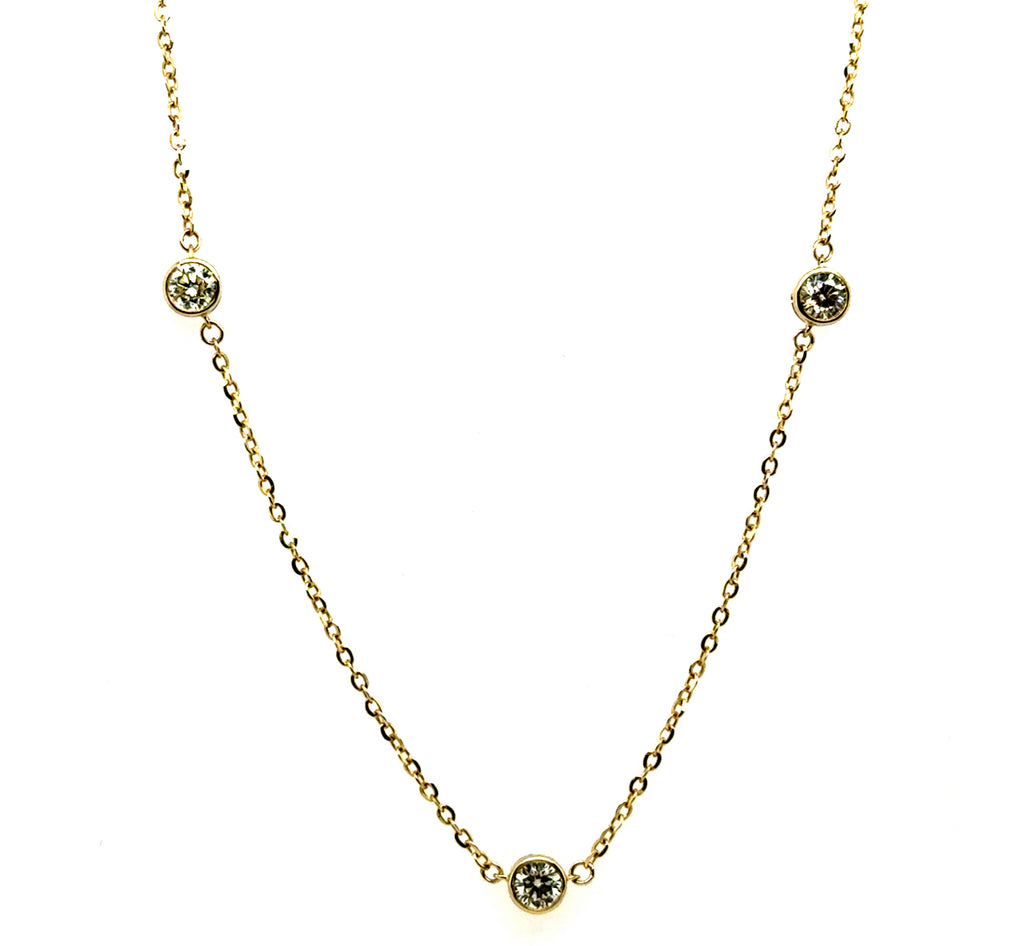 14kt Yellow Gold Diamonds By The Yard Necklace 0.71Ctw