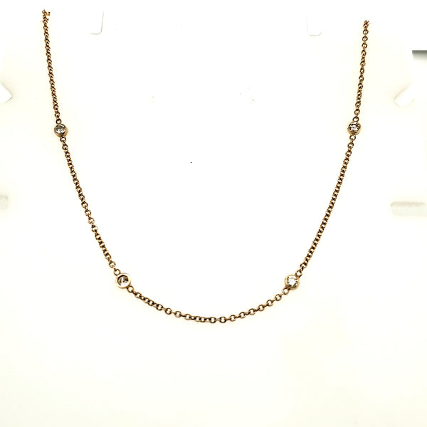 14kt Yellow Gold Diamonds By The Yard Necklace