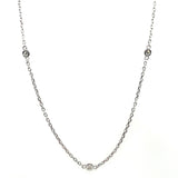 14Kt White Gold 0.25 Ctw Diamonds By The Yard Necklace