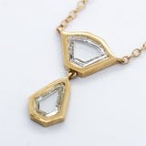 Rare 14kt Yellow Gold Portrait Cut Diamond Neckalce