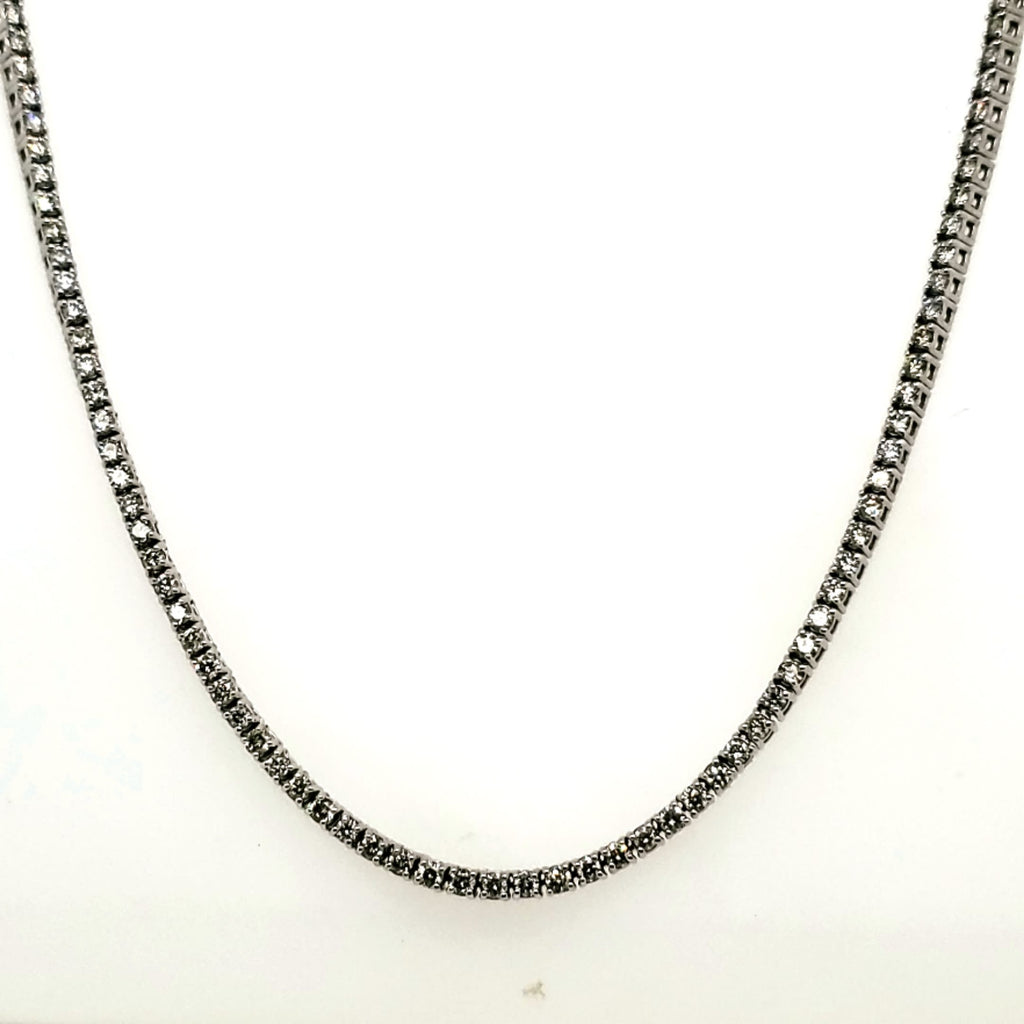 14kt White gold 3.50 Carat Diamond Necklace