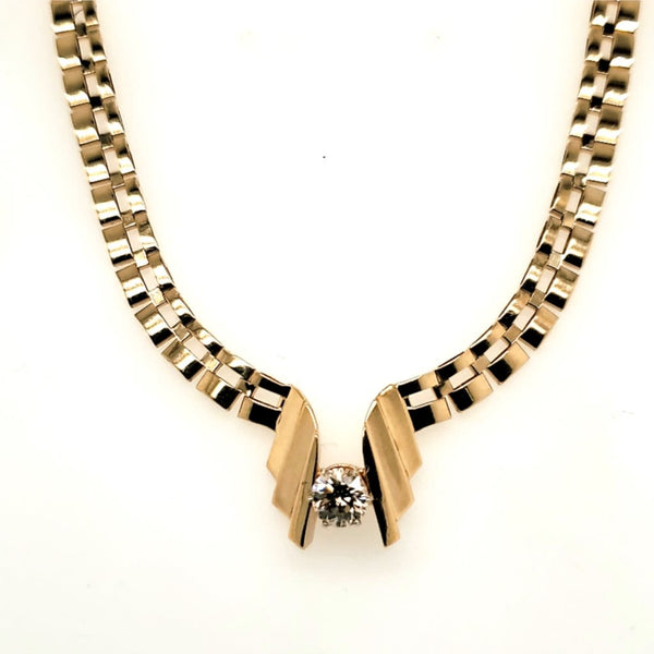 14kt Yellow Gold and Diamond Necklace