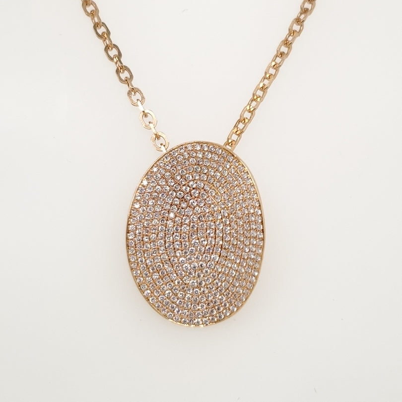 18kt Rose Gold and Diamond Pendant Necklace