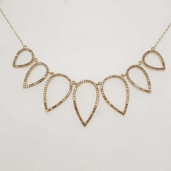 14kt Yellow Gold Diamond Necklace
