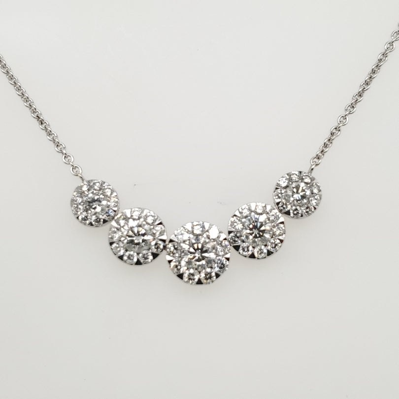 14kt white Gold and Diamond Necklace