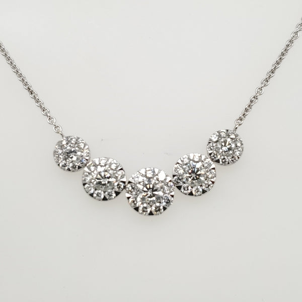 14kt white Gold and Diamond Necklace