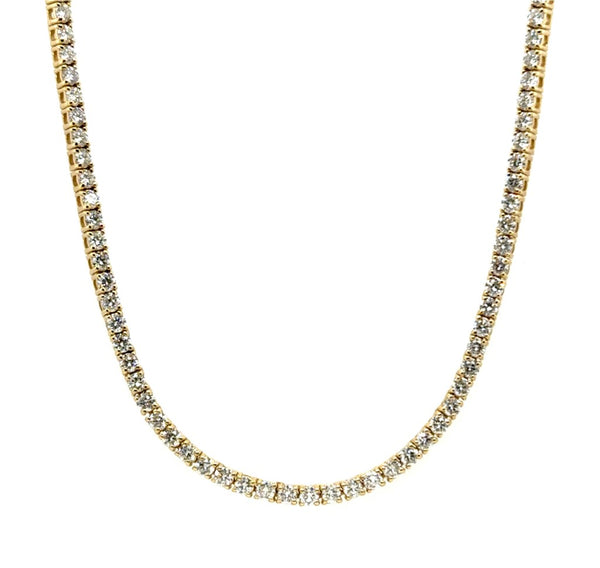 14kt Yellow Gold 5.80 Ctw Diamond Tennis Necklace